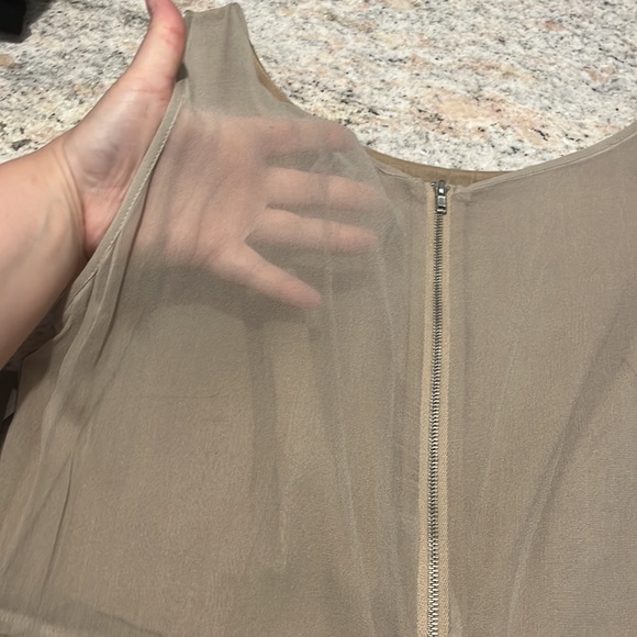 Hype Beige Dress with Mesh Back - Picture 6 of 8